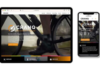 Cranq Cycles website